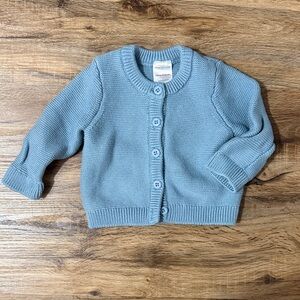 Hanna Andersson Blue Baby Girls Cotton Cardigan Sweater 100% Cotton